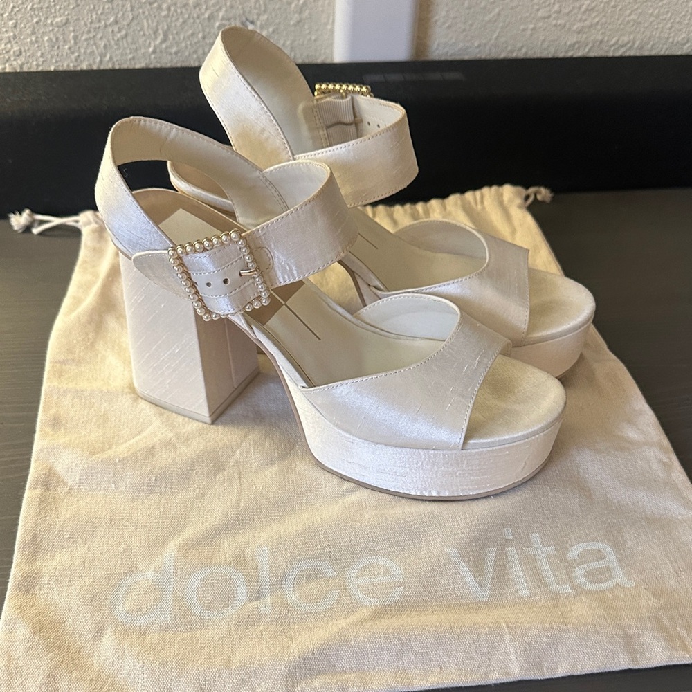 Dolce Vita Ivory Platform Heels